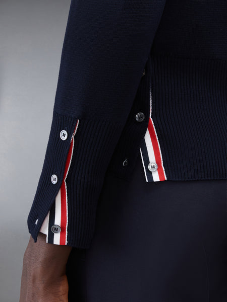 WOOL 4-BAR PULLOVER NAVY