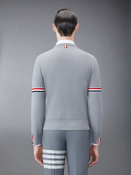MILANO STITCH RWB ARM STRIPE PULLOVER LT GREY