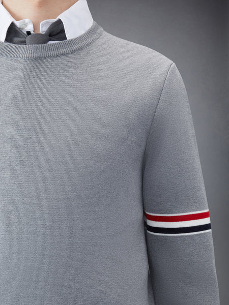 MILANO STITCH RWB ARM STRIPE PULLOVER LT GREY