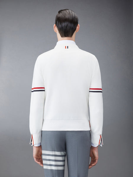 MILANO STITCH RWB ARM STRIPE PULLOVER WHITE