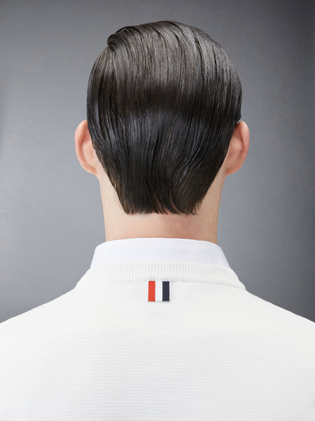 MILANO STITCH RWB ARM STRIPE PULLOVER WHITE
