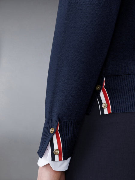 MILANO STITCH RWB ARM STRIPE PULLOVER NAVY