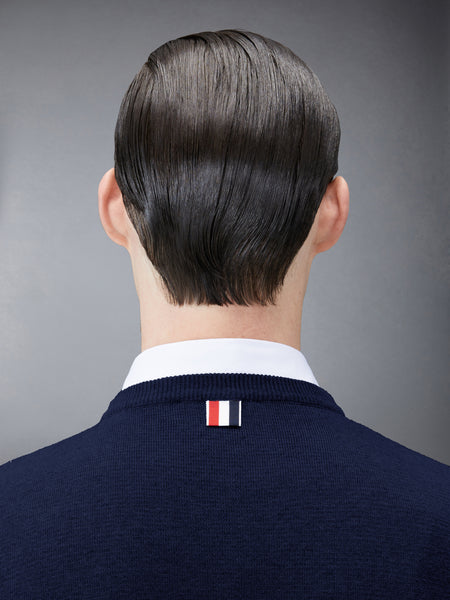 MILANO STITCH RWB ARM STRIPE PULLOVER NAVY