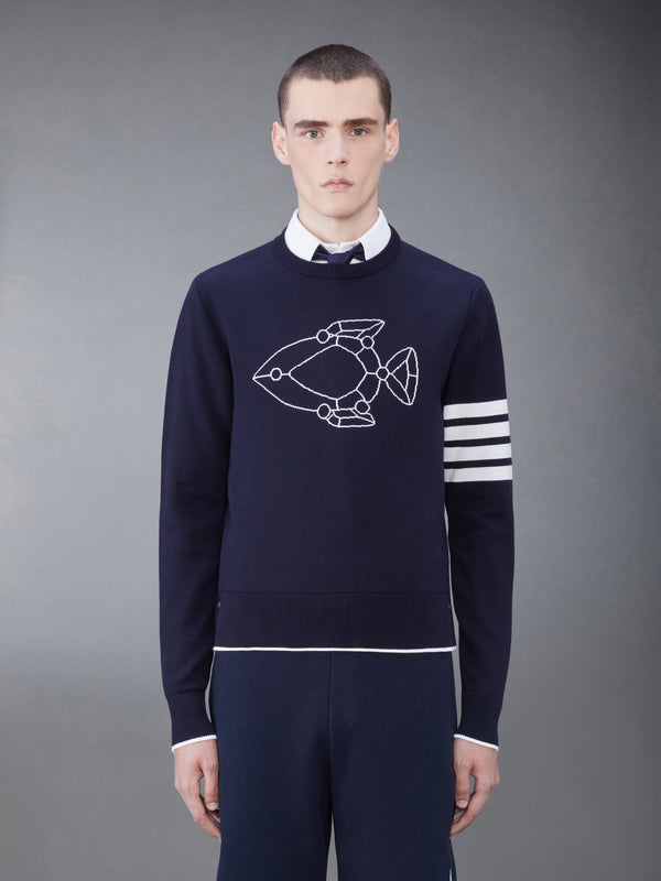 4-BAR FISH ICON CREW NECK PULLOVER - featured image