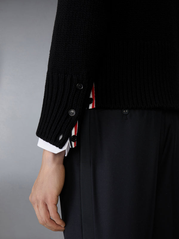 CHUNKY MERINO WOOL NEVERMORE PATCH BOAT NECK PULLOVER - image 4