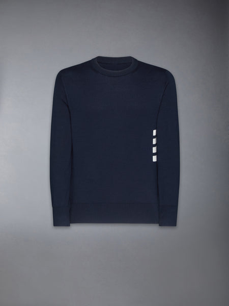 COTTON 4-BAR PULLOVER NAVY