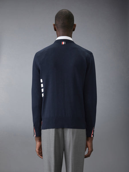 COTTON 4-BAR PULLOVER NAVY