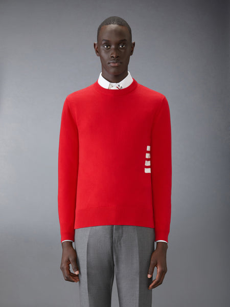 COTTON 4-BAR PULLOVER RED