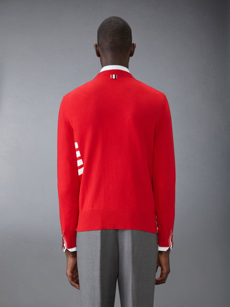 COTTON 4-BAR PULLOVER RED
