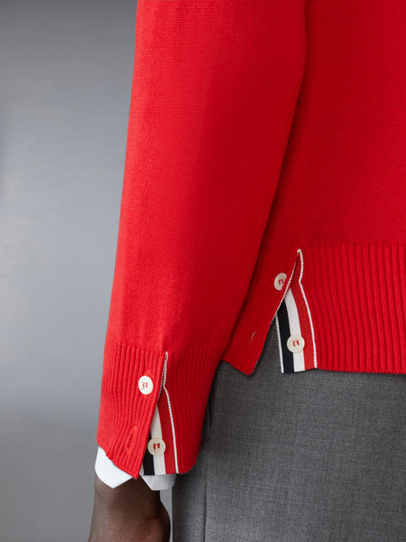 COTTON 4-BAR PULLOVER RED