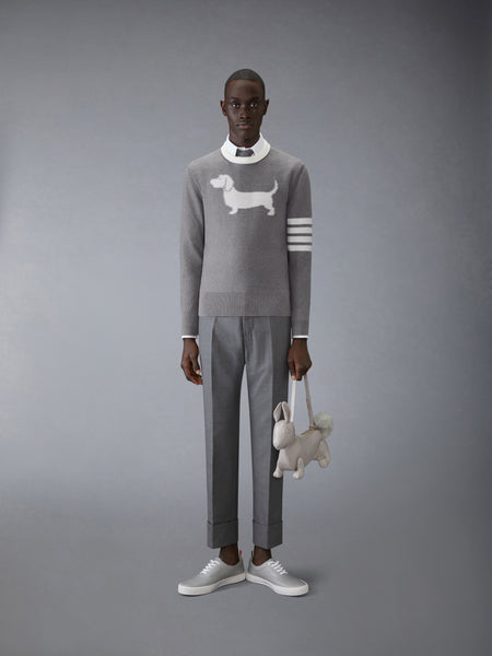 COTTON 4-BAR HECTOR PULLOVER LT GREY