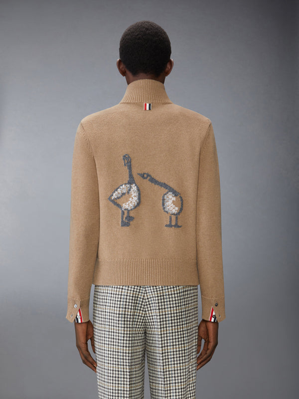 GEESE INTARSIA MERNIO WOOL MOCK NECK PULLOVER - image 2