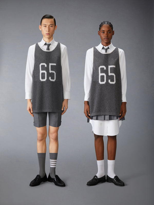 INTARSIA CASHMERE MESH BASKETBALL JERSEY - image 1