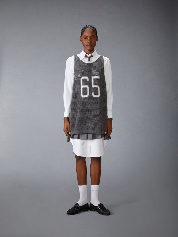 INTARSIA CASHMERE MESH BASKETBALL JERSEY - image 3