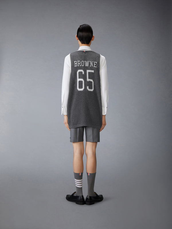 INTARSIA CASHMERE MESH BASKETBALL JERSEY - image 6