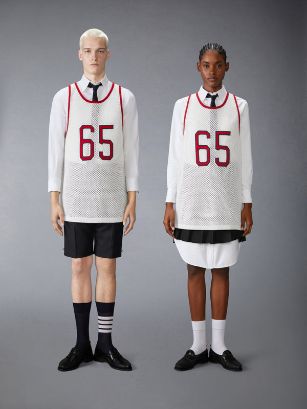 INTARSIA CASHMERE MESH BASKETBALL JERSEY - image 1