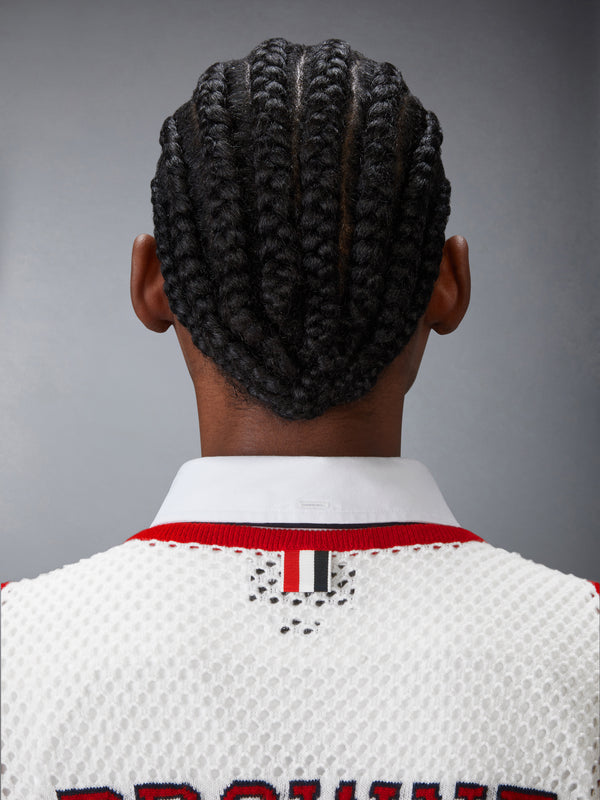 INTARSIA CASHMERE MESH BASKETBALL JERSEY - image 10