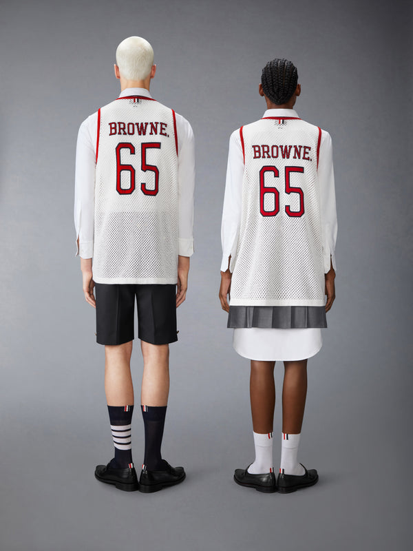 INTARSIA CASHMERE MESH BASKETBALL JERSEY - image 2