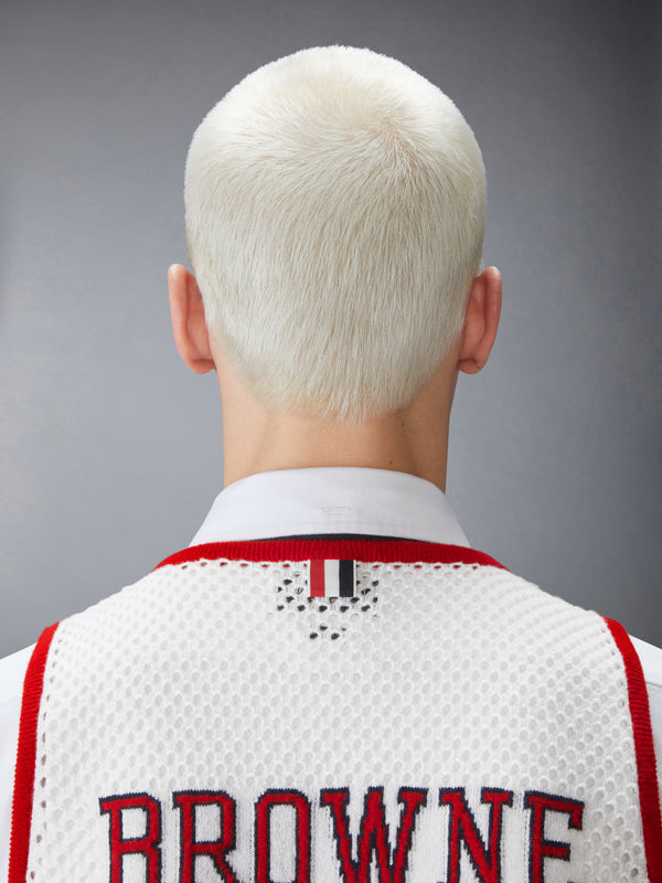 INTARSIA CASHMERE MESH BASKETBALL JERSEY - image 9