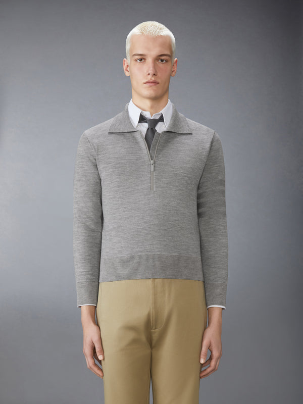 MERINO WOOL DOUBLE FACE 4-BAR HALF ZIP PULLOVER - image 1