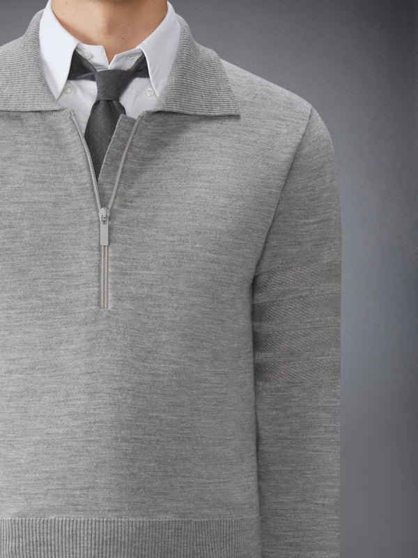 MERINO WOOL DOUBLE FACE 4-BAR HALF ZIP PULLOVER - image 5