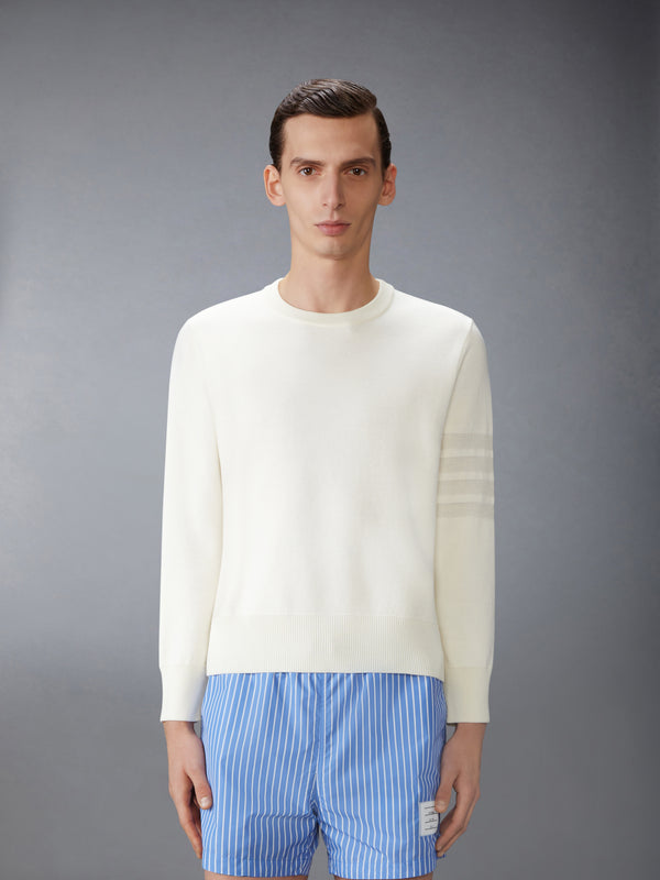 MERINO WOOL DOUBLE FACE 4-BAR CREW NECK PULLOVER - image 1
