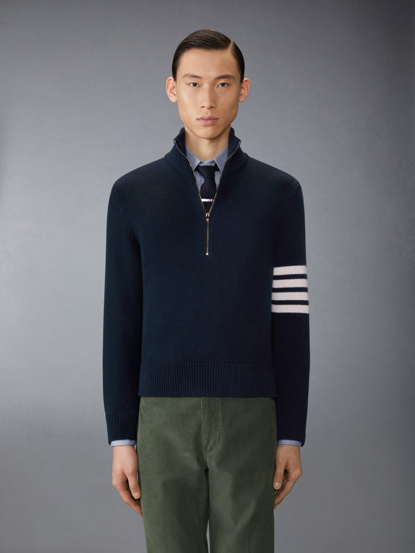 MERINO WOOL 4-BAR FUNNEL NECK PULLOVER - image 1