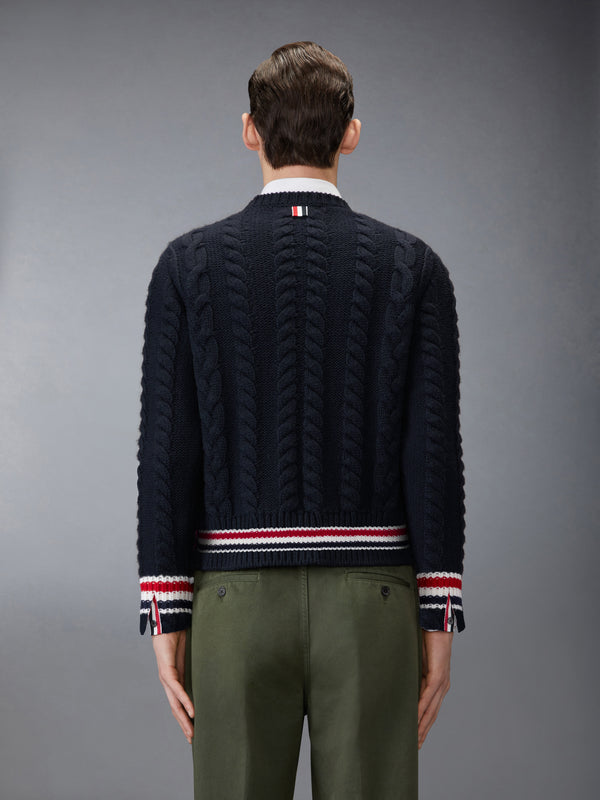 ARAN CABLE STITCH MERINO WOOL PULLOVER - image 2