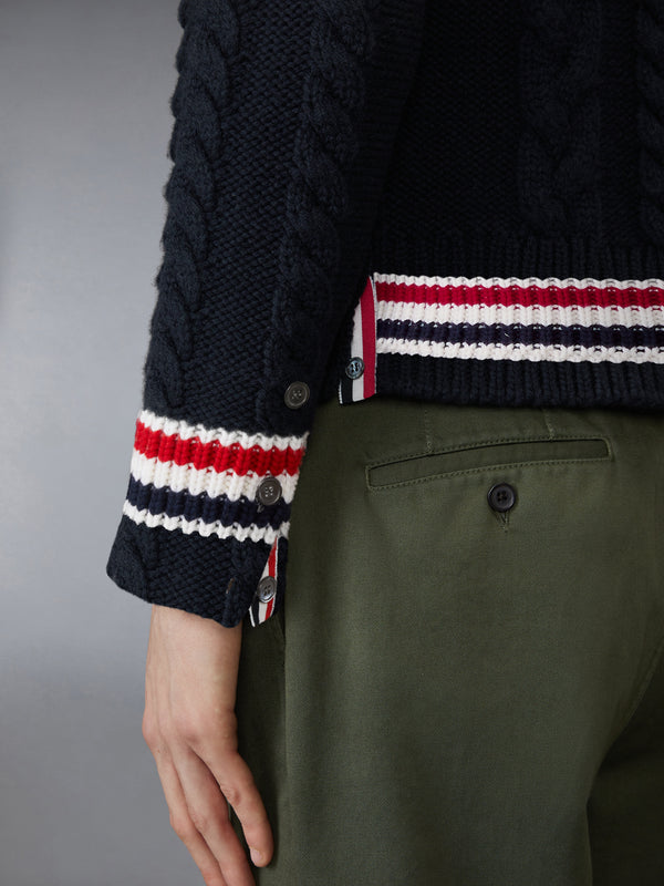 ARAN CABLE STITCH MERINO WOOL PULLOVER - image 4