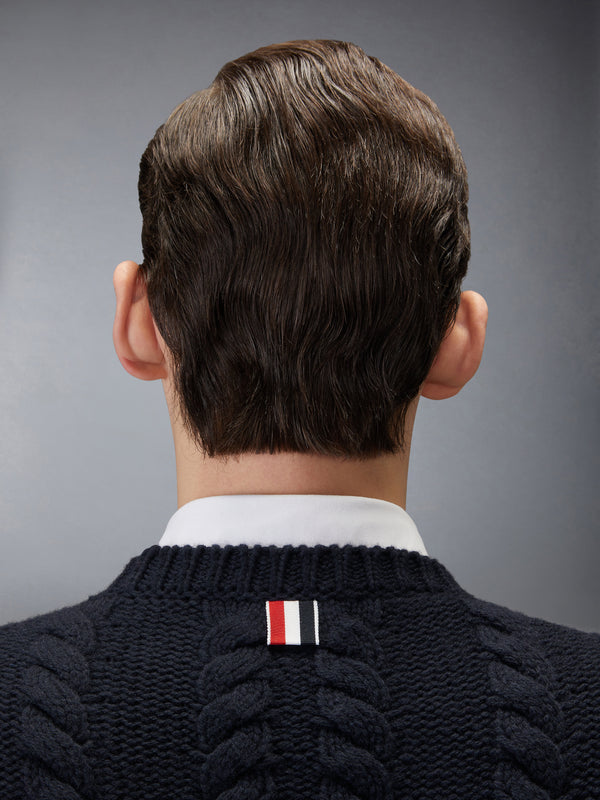 ARAN CABLE STITCH MERINO WOOL PULLOVER - image 5