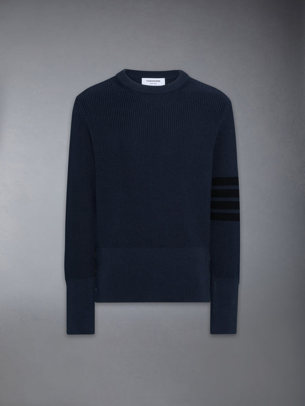 COTTON CARDIGAN STITCH 4-BAR PULLOVER - featured image