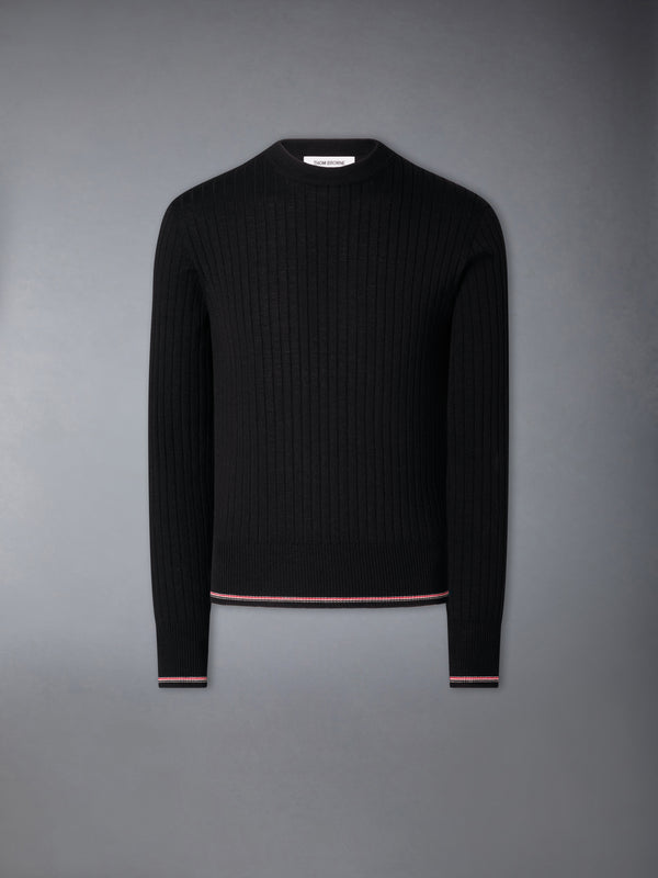 MERINO WOOL RWB RIB STITCH PULLOVER - featured image
