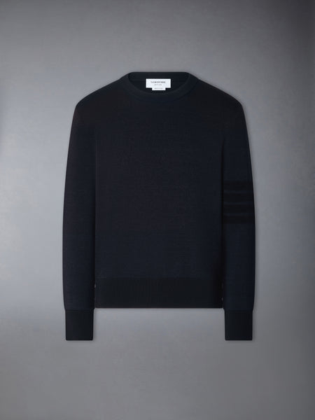 OTTOMAN MILANO STITCH 4-BAR BOMBER PULLOVER NAVY