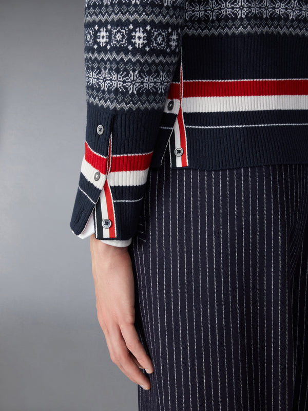 CASHMERE JACQUARD SNOWFLAKE PULLOVER - image 5