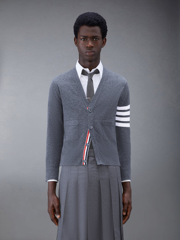 CLASSIC CASHMERE 4-BAR V-NECK CARDIGAN - featured image