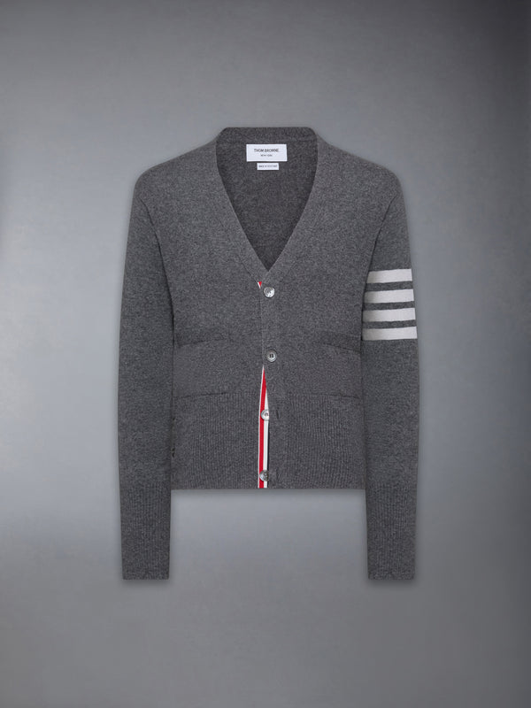 CLASSIC CASHMERE 4-BAR V-NECK CARDIGAN - featured image