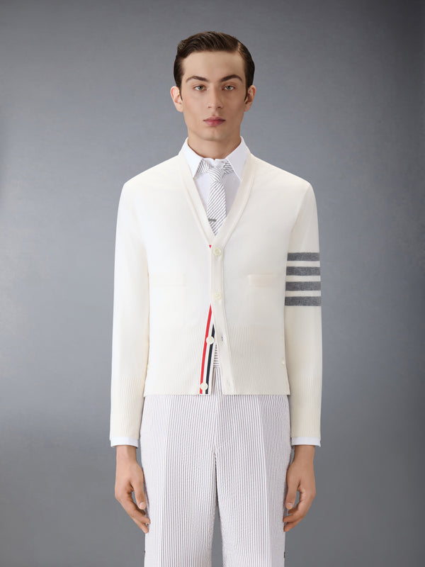 CLASSIC CASHMERE 4-BAR V-NECK CARDIGAN - image 1