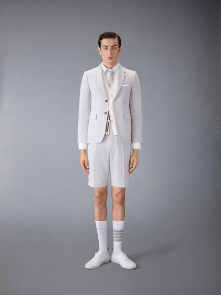 CLASSIC CASHMERE 4-BAR V-NECK CARDIGAN WHITE