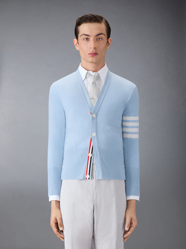 CLASSIC CASHMERE 4-BAR V-NECK CARDIGAN - image 1