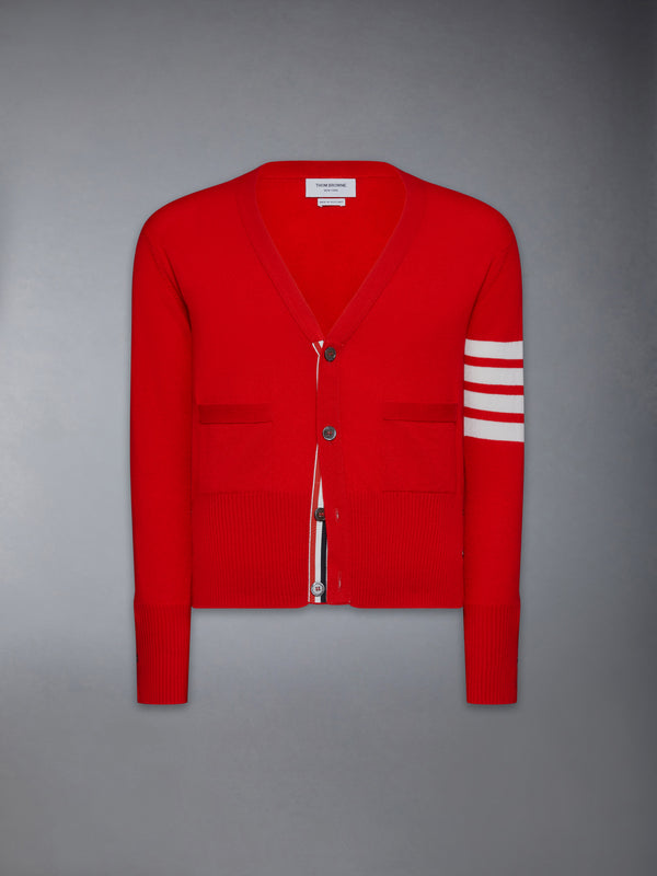 CLASSIC CASHMERE 4-BAR V-NECK CARDIGAN - featured image