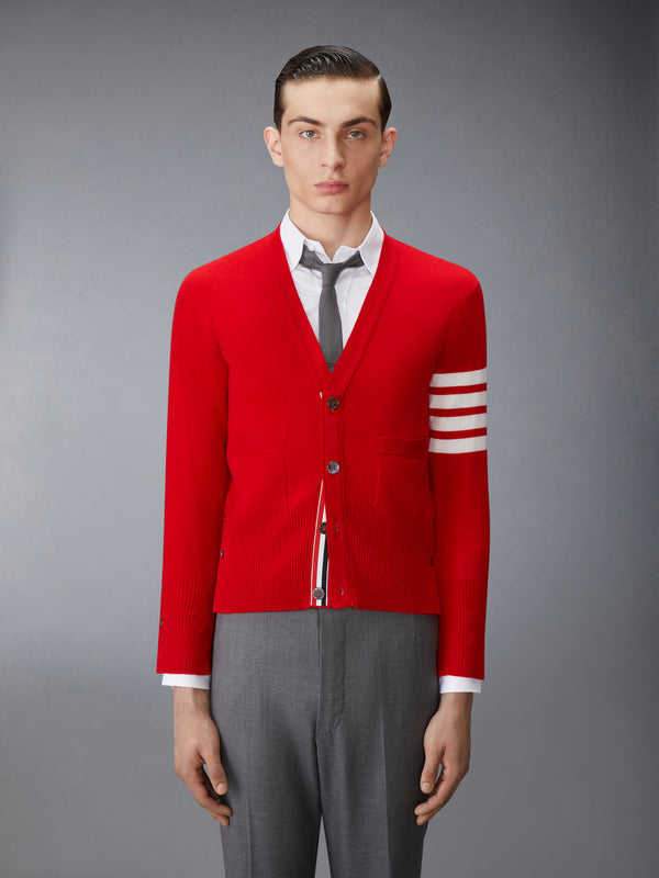 CLASSIC CASHMERE 4-BAR V-NECK CARDIGAN - image 1