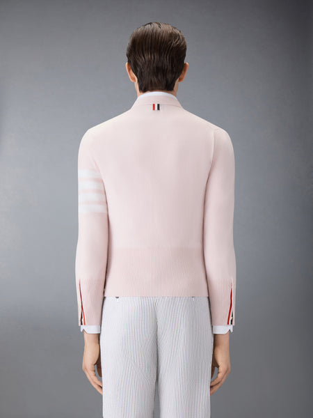 CLASSIC CASHMERE 4-BAR V-NECK CARDIGAN LIGHT PINK