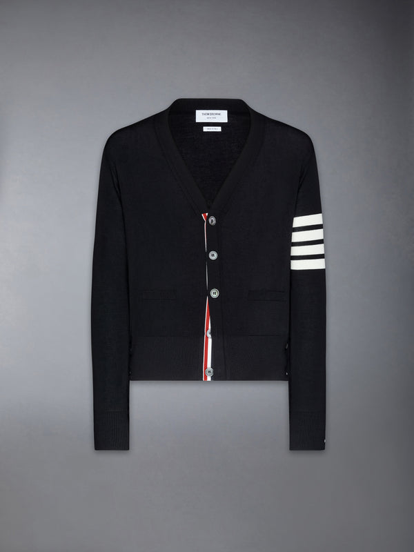 MERINO WOOL 4-BAR CLASSIC V-NECK CARDIGAN - featured image