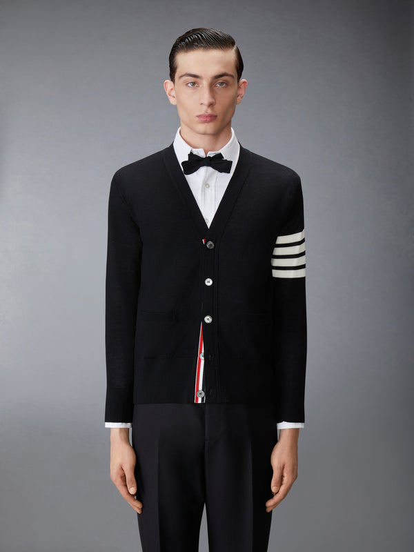 MERINO WOOL 4-BAR CLASSIC V-NECK CARDIGAN - image 1