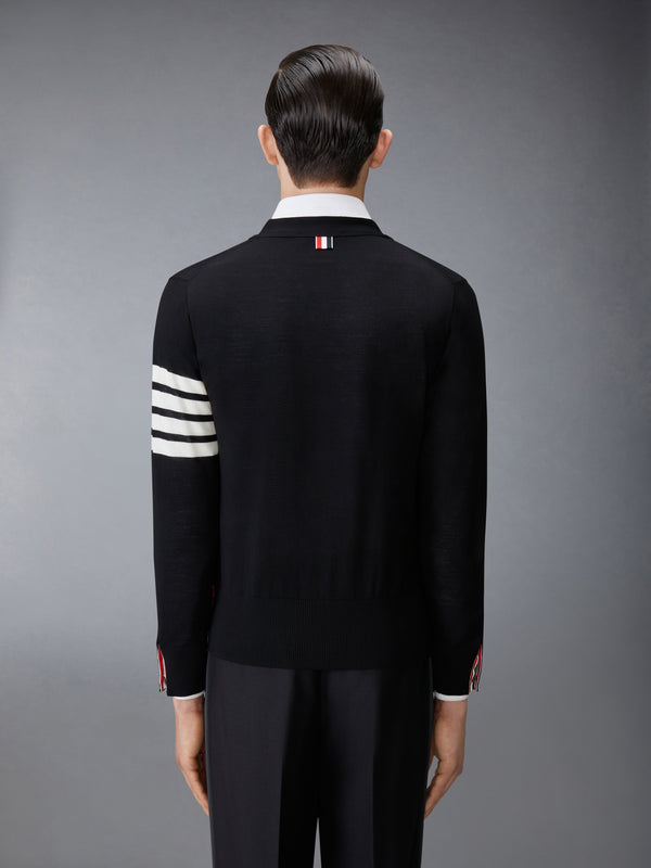 MERINO WOOL 4-BAR CLASSIC V-NECK CARDIGAN - image 2