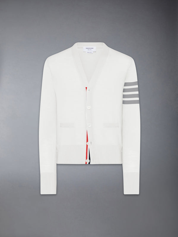 MERINO WOOL 4-BAR CLASSIC V-NECK CARDIGAN - featured image