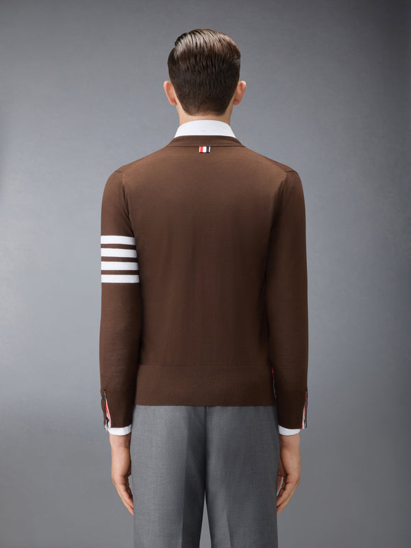 MERINO WOOL 4-BAR CLASSIC V-NECK CARDIGAN - image 2