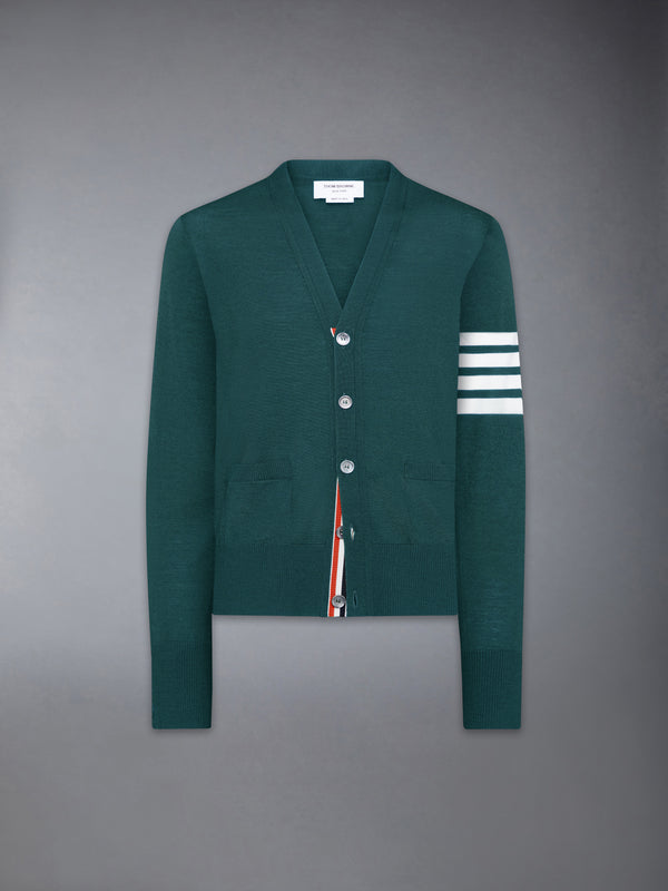MERINO WOOL 4-BAR CLASSIC V-NECK CARDIGAN - featured image