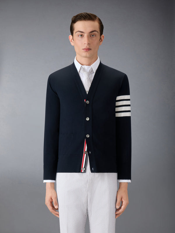 MERINO WOOL 4-BAR CLASSIC V-NECK CARDIGAN - image 1