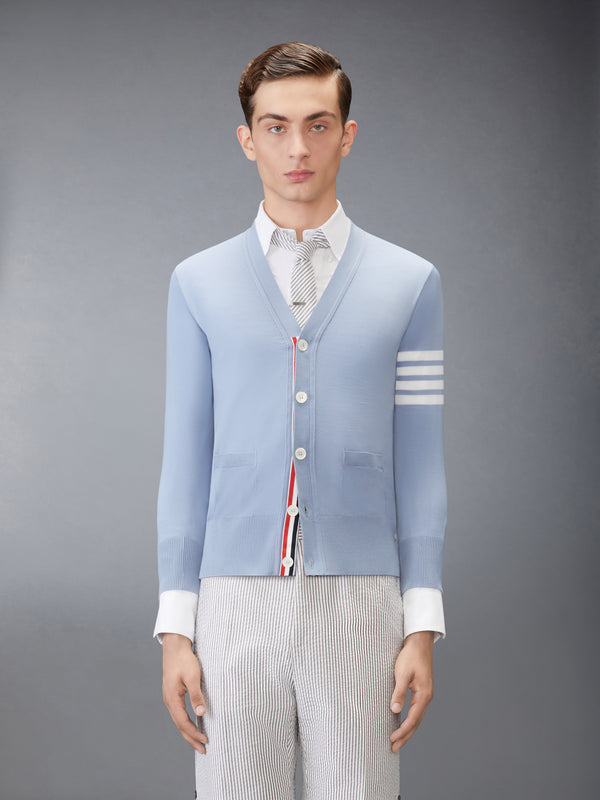 MERINO WOOL 4-BAR CLASSIC V-NECK CARDIGAN - image 1